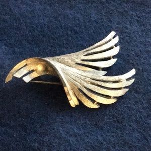 Vintage brooch BSK silver